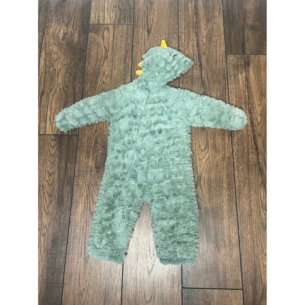 Koalababy 9-12M Sage Green Faux Fur Dinosaur Hooded Pram Suit Bodysuit